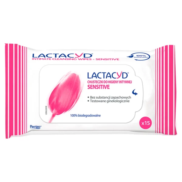Lactacyd Sensitive Chusteczki do higieny intymnej -15szt