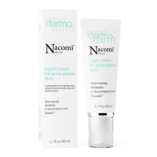 Nacomi Next Level Dermo lekki krem do cery trądzikowej, 50 ml