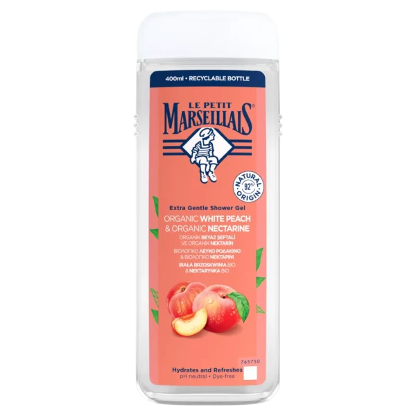 Le Petit Marseillais delikatny żel pod prysznic Bio biała brzoskwinia i nektarynka, 400 ml