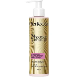 Perfecta 24K Gold & Rose Oil luksusowy regenerujący krem do rąk, 195 ml
