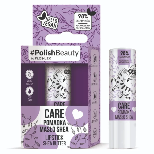 Floslek Lip Vege Care pomadka z masłem shea, 3,5 g - obrazek 2