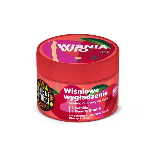 Farmona Tutti Frutti Wygładzający peeling cukrowy do ciała Wiśnia i Wanilia + Beauty Shot A, 300 g