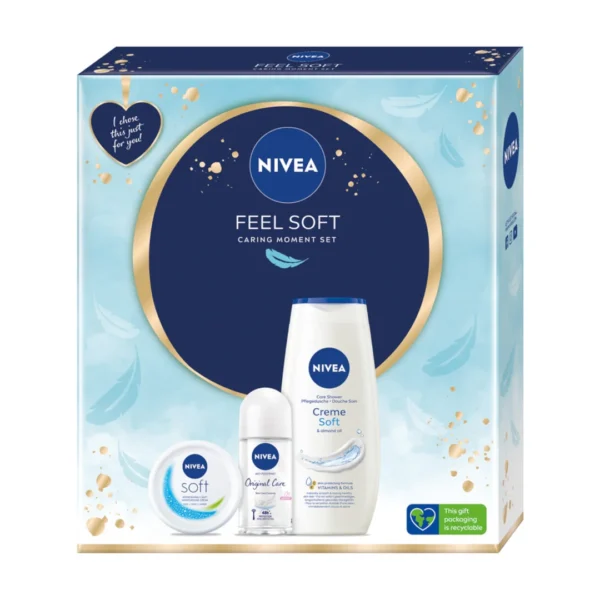 Nivea Feel Soft zestaw antyperspirant, krem, żel 100 ml + 50 ml + 250 ml