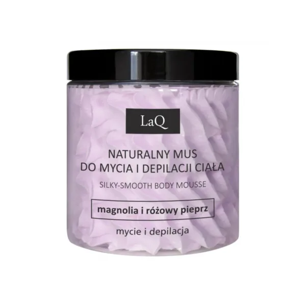 LaQ naturalny mus do mycia i depilacji ciała Magnolia i różowy pieprz, 250 ml