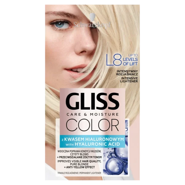 Schwarzkopf Gliss Color rozjaśniacz do włosów L8 Intensywny rozjaśniacz, 1 szt.
