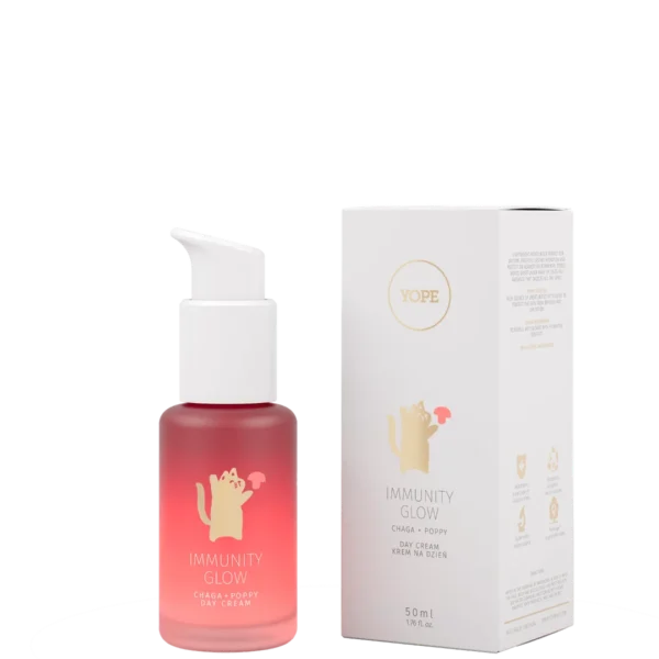 YOPE Immunity Glow krem na dzień z grzybem chaga i makiem, 50 ml