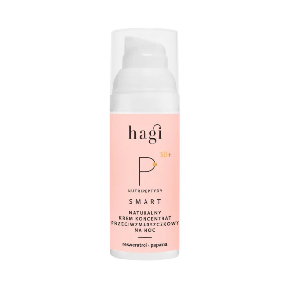 Hagi Smart P naturalny krem przeciwzmarszczkowy na noc z nutripeptydami, 50 ml - obrazek 2