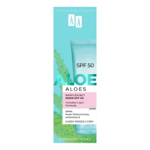 AA Aloes nawilżający krem SPF 50, 40 ml