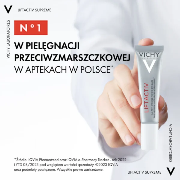 Vichy Liftactiv Supreme przeciwzmarszczkowy krem liftingujący pod oczy, 15 ml - obrazek 4