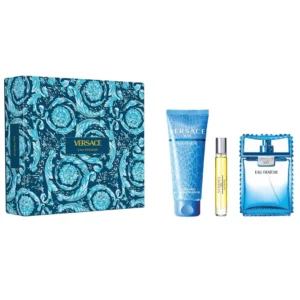 Versace Man Eau Fraiche woda toaletowa, 100 ml + woda toaletowa, 10 ml + żel pod prysznic, 150 ml