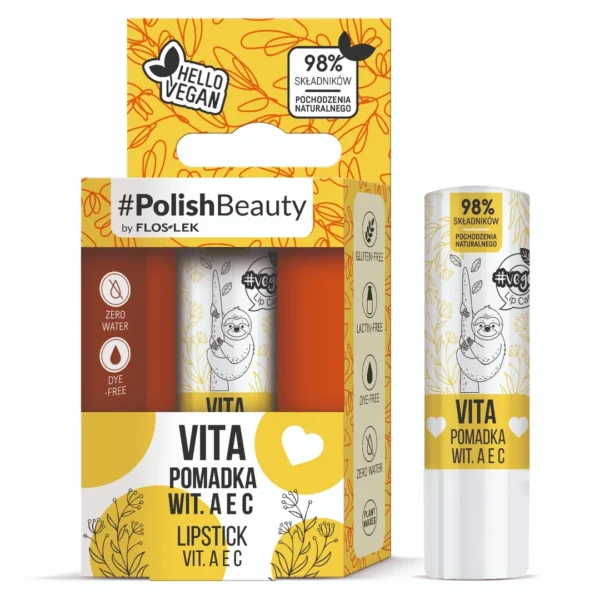 Floslek Lip Vege Care Vita pomadka z witaminami A, E, C, 3,5 g - obrazek 2