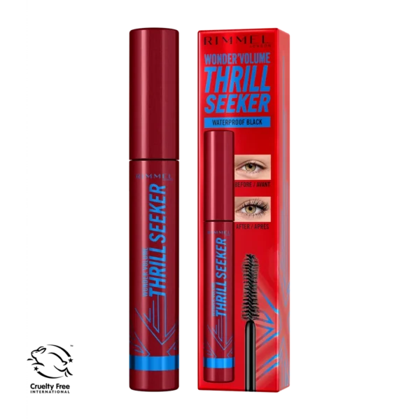 Rimmel Wonder Volume Thrill Seeker wodoodporny tusz do rzęs Black, 8 ml