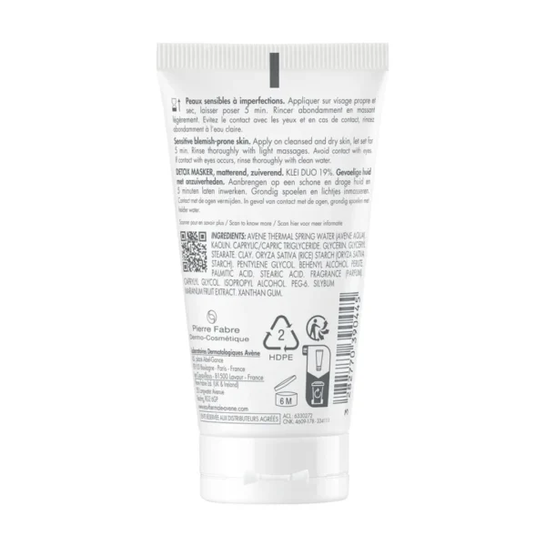 Avène CLEANANCE maseczka do twarzy oczyszczająca, 50 ml - obrazek 3