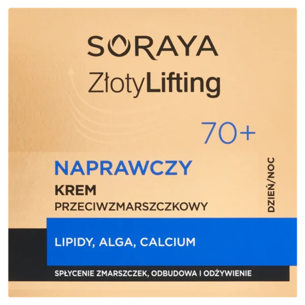 Soraya Złoty Lifting naprawczy krem przeciwzmarszczkowy 70+, 50 ml