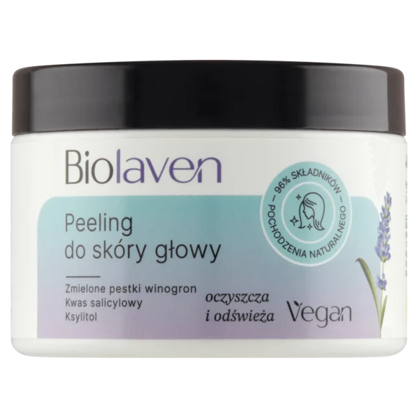 Biolaven organic peeling do skóry głowy Olej z pestek winogron & Olejek lawendowy, 150 ml