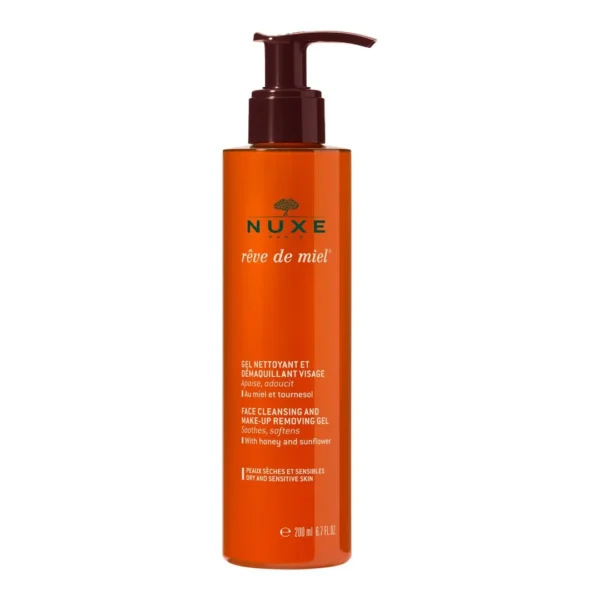 Nuxe Reve de Miel żel do mycia i demakijażu twarzy, 200 ml