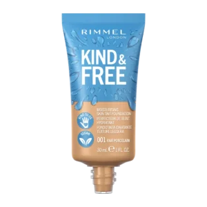 Rimmel Kind & Free wegański podkład nawilżający, 001 Fair Porcelain, 30 ml