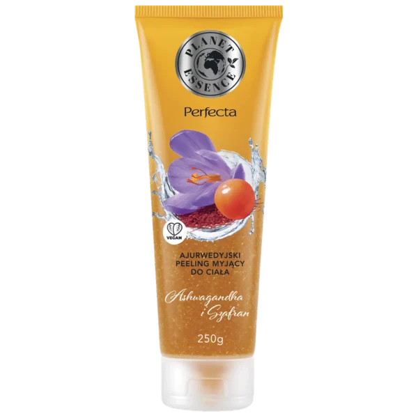Perfecta Planet Essence ajurwedyjski peeling myjący do ciała ashwagandha i szafran, 250 g