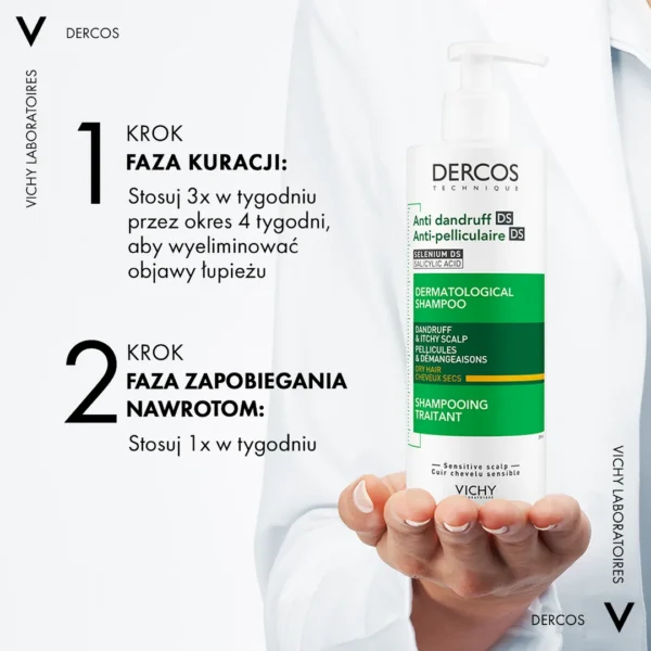 Vichy Dercos szampon przeciwłupieżowy do włosów suchych, 390 ml - obrazek 6