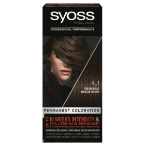 Syoss Permanent Coloration farba do włosów trwale koloryzująca 4-1 Średni Brąz, 1 szt.