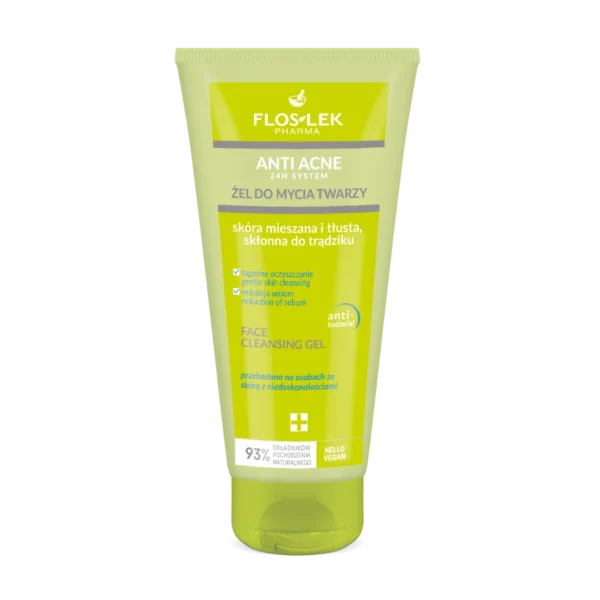 Floslek Anti Acne 24h System żel do mycia twarzy, 200 ml