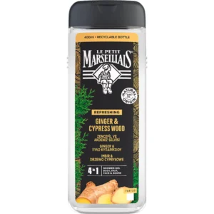Le Petit Marseillais Żel pod prysznic dla mężczyzn imbir & drzewo cyprysowe, 400 ml