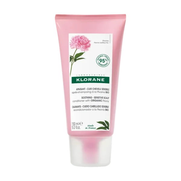 Klorane odżywka do wrażliwej skóry głowy z organiczną piwonią, 150 ml