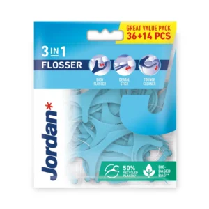Flosser nić, wykałaczka i czyścik do języka 3 w 1, 36 szt.