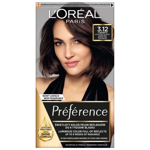 L`Oreal Paris Récital Préférence farba do włosów 3.12 Toronto, 1 szt.