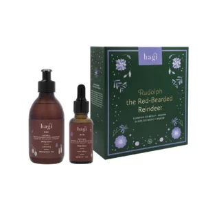 Hagi Rudolph the Red-Bearded Reindeer szampon do brody i wąsów, 300 ml + olejek do brody, 30 ml