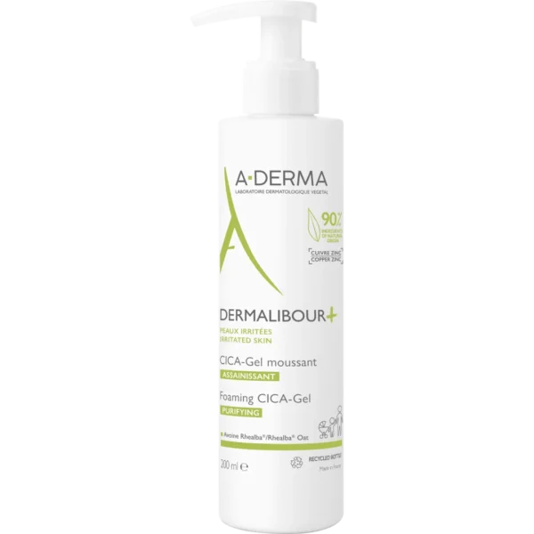 A-derma Dermalibour+ Cica Żel do mycia skóry podrażnionej, 200ml