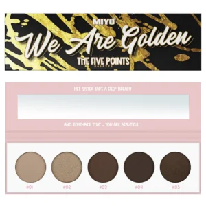 MIYO Five Points Palette paleta cieni do powiek Five Points We Are Golden no 01, 6,5 g