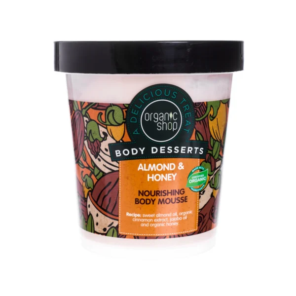 Organic Shop odżywczy mus do ciała, migdały i miód, 450 ml