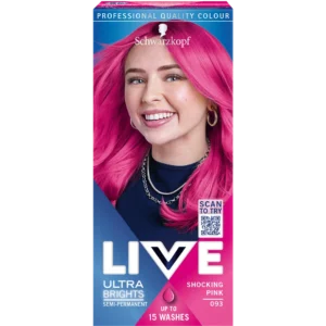 Schwarzkopf Live Ultra Brights farba do włosów 093 Shocking Pink, 1 szt.