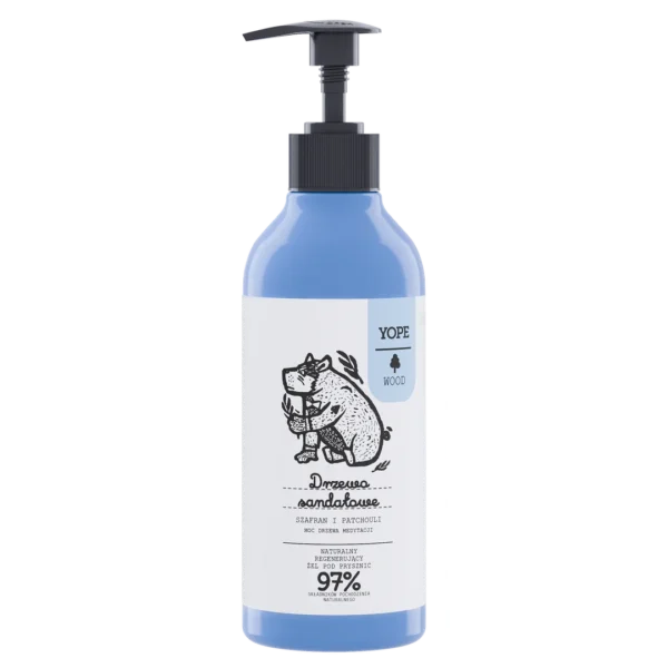 YOPE żel pod prysznic drzewo sandałowe, szafran, patchouli, 400 ml