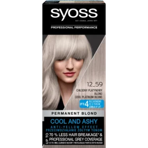 Syoss Permanent Cool Blonds farba do włosów rozjaśniająca 12-59 Chłodny Platynowy Blond, 1 szt.