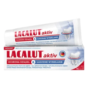 Lacalut Aktiv Ochrona dziąseł & Łagodne wybielanie pasta do zębów, 75 ml