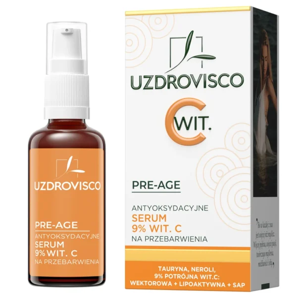 Uzdrovisco Pre-Age antyoksydacyjne serum do twarzy 9% z witaminą C, 30 ml - obrazek 4