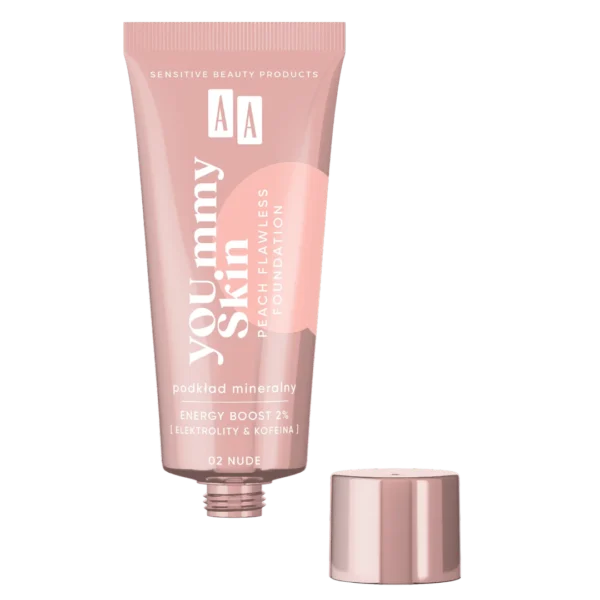 AA YOU.mmy Skin podkład mineralny dodający blasku, 02 Nude, 30 ml - obrazek 5
