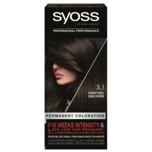 Syoss Permanent Coloration farba do włosów trwale koloryzująca nr 3-1 Ciemny brąz, 115 ml
