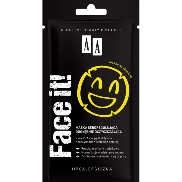AA FACE IT! Maska seboregulująca dogłębnie oczyszczająca, 18 ml