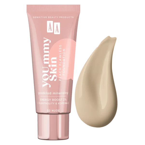 AA YOU.mmy Skin podkład mineralny dodający blasku, 02 Nude, 30 ml - obrazek 3