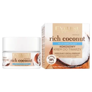 Eveline Cosmetics Rich Coconut multi-nawilżający kokosowy krem do twarzy, 50 ml