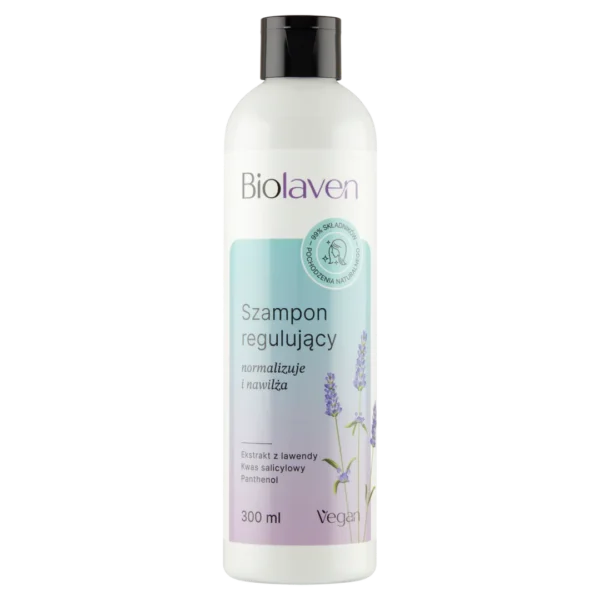 Biolaven organic szampon regulujący Olej z pestek winogron & Olejek lawendowy, 300 ml