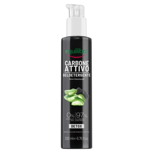 Equilibra oczyszczający żel do mycia twarzy z aktywnym węglem, 200 ml