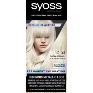 Syoss Permanent Coloration Platinium Pearl farba do włosów trwale koloryzująca 12-53