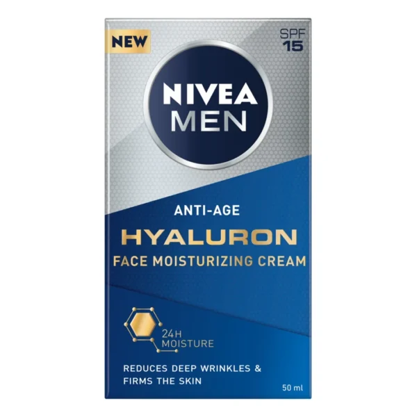 Nivea Men Hyaluron przeciwzmarszczkowy krem do twarzy dla mężczyzn z kwasem hialuronowym, 50 ml - obrazek 3
