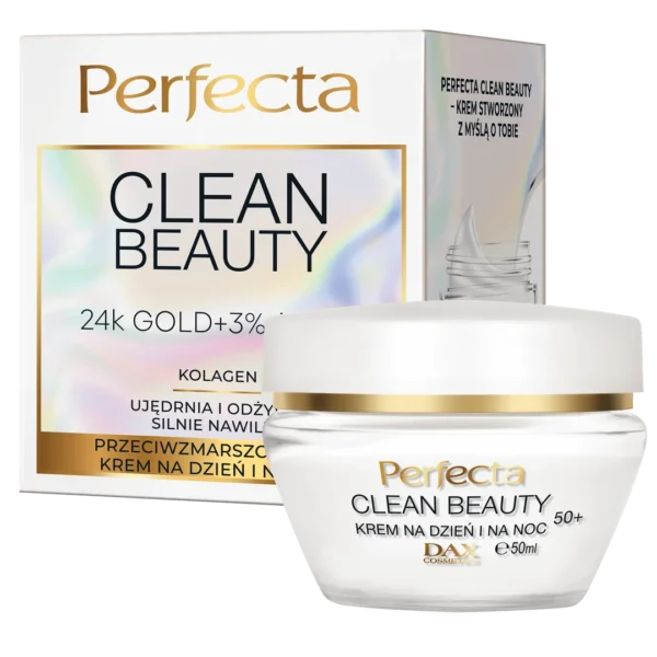 Perfecta Clean Beauty przeciwzmarszczkowy krem na dzień i na noc 50+, 50 ml