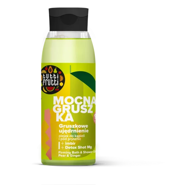 Farmona Tutti Frutti Ujędrniający olejek do kąpieli i pod prysznic Gruszka i Imbir + Detox Shot Mg, 400 ml