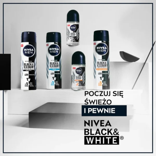 Nivea Black & White Power antyperspirant w sprayu, 150 ml - obrazek 7